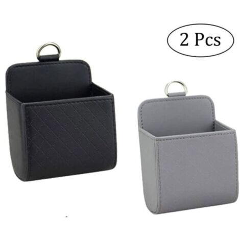 Lot de 2 Monnayeur Noir Boîte de Rangement de Porte-Monnaie de Voiture