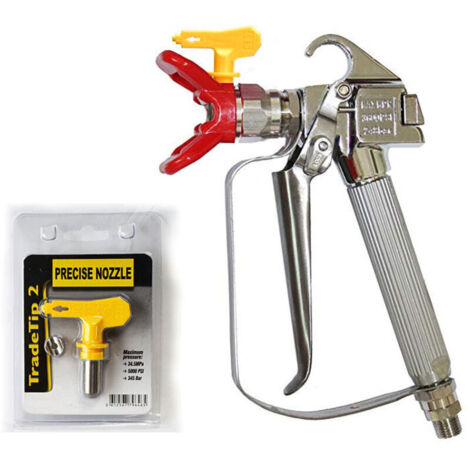Pistolet pulvérisateur sans air, outil de guidage de peinture au carbure, pulvérisateur sans air, accessoire d'alimentation universel 3600 psi (1/4)