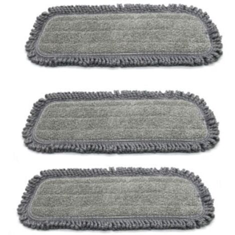 Mop Pads, 3 Piece Microfiber Mop Cover for All Floor Types, Replacement Floor Mop Cover 42x14.6cm for All Spray Mops and Developer Mops, Washable
