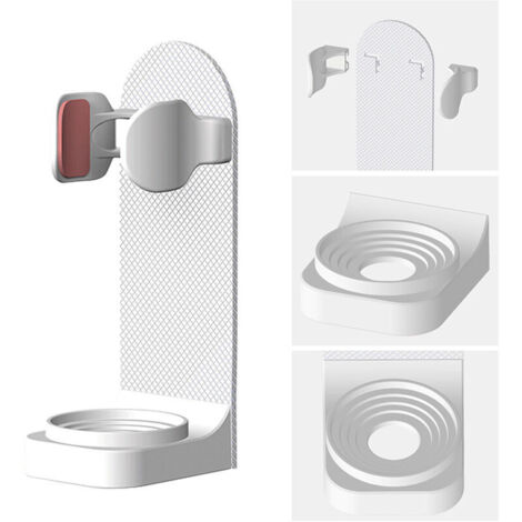 Porte-Brosse à Dents électrique, Organisateur de Brosse à Dents Mural, Pince de Rangement pour Brosse à Dents sonique, Support de Brosse à Dents sonique, 4 pièces, Gain de Place(Blanc) (1/4)