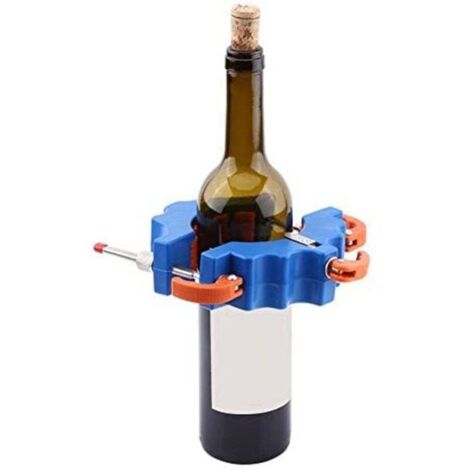 Coupe-bouteille manuel, outil de coupe de bouteille rond Outil de bricolage en verre avec roue de coupe en carbure, Coupe-vin rond réglable en verre - bleu—— (1/4)