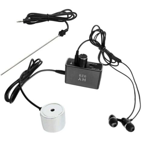 Conduite D'Eau Detecteur De Fuite Capteur Moniteur Testeur Kit Double Sondes Ecouteurs Haute Sensibilite Pipeline Eau Locator Kit, Eu Plug (1/4)