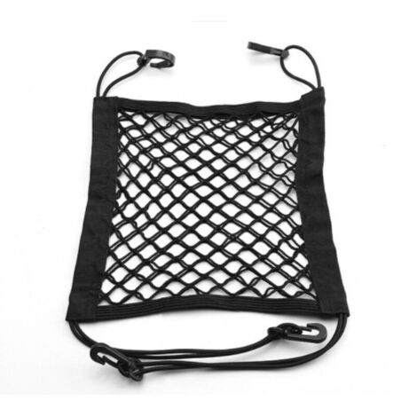 Filet élastique de poche filet à bagages filet de voiture isolation double filet de rangement poche fournitures articles divers crochet filet de rangement (1/4)