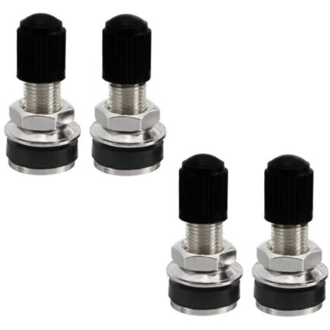 4 pièces voiture moto pneu pneu Valve Tubeless métal Valve tiges avec bouchons anti-poussière-15x32mm