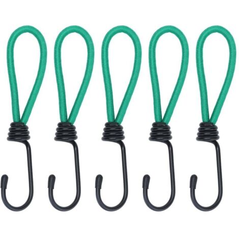 10 Pièces Crochet , Tendeur Bache Crochet Tendeurs élastique Camping avec Crochet, Sangle Élastique pour Bâches (1/4)