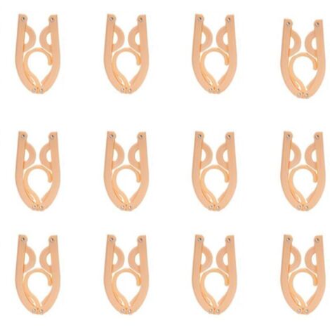 Lot de 12 cintres de voyage, cintres pliables et portables, accessoires de voyage, étendoir pliable (1/4)