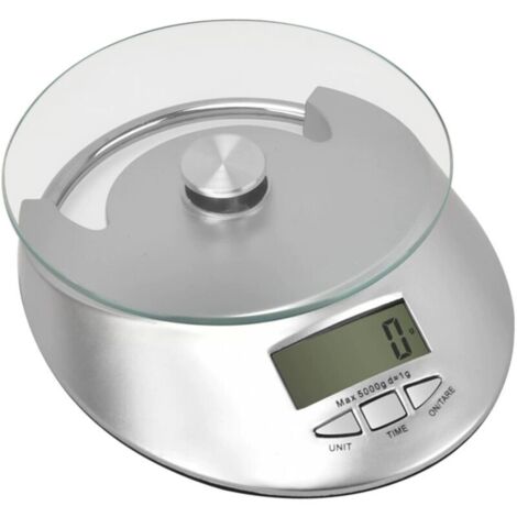 Balance de cuisine électronique robuste en verre trempé – Balance de précision pour la pâtisserie et la nutrition, pour la maison et la cuisine, jusqu'à 5 kg – Idéale pour peser les ingrédients en gra (1/4)