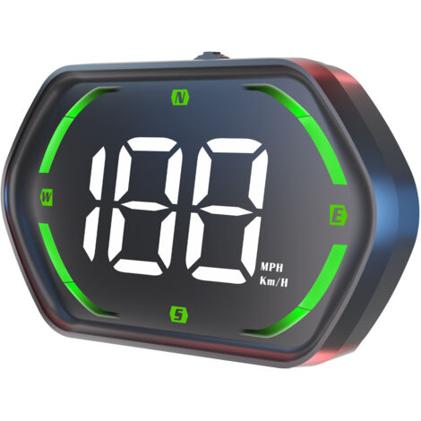 G22 Affichage Tête Haute HUD Universel Sans Fil - Moniteur de Vitesse avec GPS et北斗 Double Modules, Alerte de Dépassement, Compatible avec Tous Véhicules 12V-Alovez