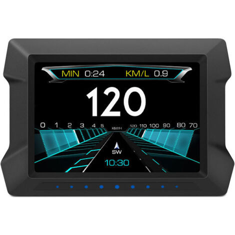 Affichage Tête Haute HUD 3.5 Pouces 3-en-1 - Moniteur de Voiture avec OBD2 + GPS + Inclinomètre Électronique, Affichage Numérique de Vitesse, Alarme Multifonction, Écran LCD Rétroéclairé (Alimentation