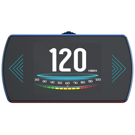 P12 Affichage Tête Haute HUD OBD2 4.7 Pouces - Moniteur Multifonction avec Vitesse, Régime Moteur, Température Eau, Tension Batterie, Consommation Carburant et Diagnostic des Codes Défaut - Écran LCD