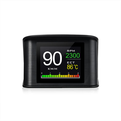 P10 Affichage Tête Haute HUD OBD2 Universel - Moniteur de Vitesse Numérique avec Écran 5.5 Pouces, Multifonction: Régime Moteur, Température Eau, Tension Batterie, Consommation Carburant, Alarme de Dé