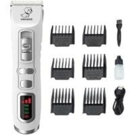 Tondeuse pour chien - Tondeuse professionnelle 3 modes pour chien et chat pour poils longs et épais, tondeuse électrique rechargeable sans fil avec batterie 2200 mAhdyk-alovez