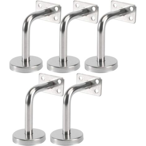 Lot de 5 Support Main Courante Inox - Murale Supports de Main Courante pour Escalier Exterieur Intérieur, Rampe Escalier Bois, Rail D'escalier (6x8x5cm/2.7x3.1x2.0in)dyk-alovez (1/4)