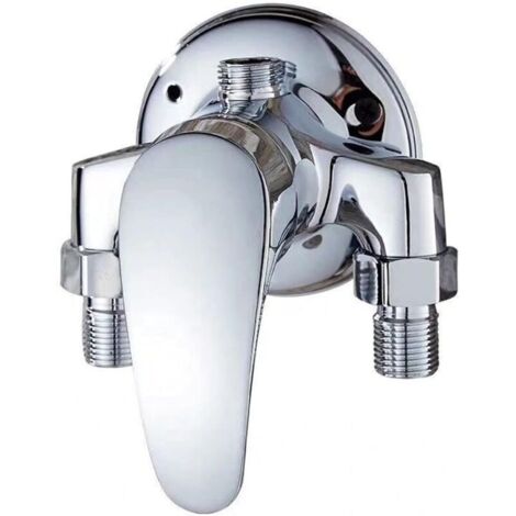 Mitigeur de douche mural en laiton à levier unique pour salle de bain eau froide et chaude, chromédyk-alovez