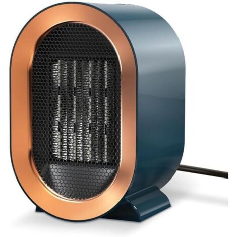 Mini radiateur électrique à économie d'énergie, radiateur soufflant électrique, chauffage d'appoint, 2 modes, convient pour le salon, la chambre, la salle de bain (bleu)dyk-alovez (1/4)