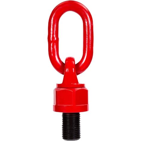 Anneau de levage universel - M12 × 18mm 1T Outil d'anneau d'oeil de levage Boulon à anneau en acier allié Rotation à 360 degrés Anneau de levage Vis Die Boulon de connexion Vis (Rouge)