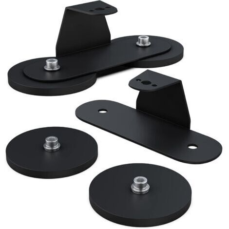 Support de montage de bande LED à base magnétique, support à ventouse solide pour montage de bande LED latérale incurvée droite, lot de 2, noirdengyank (1/5)