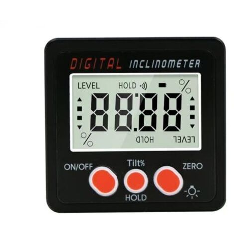 Inclinomètre Numérique Rapporteur 4 90 ° Level Box Viseur d'Angle Rétroéclairage Jauge Biseau Jauge Magnétique de Base en/FT MM/M avec Pilesdengyank (1/5)
