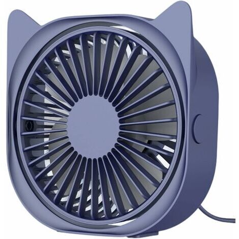 Ventilateurs de bureau personnels petits silencieux, 3 vitesses de vent, petits ventilateurs de table portables à refroidissement rapide pour bureau, dortoir de bureau (bleu)dengyank