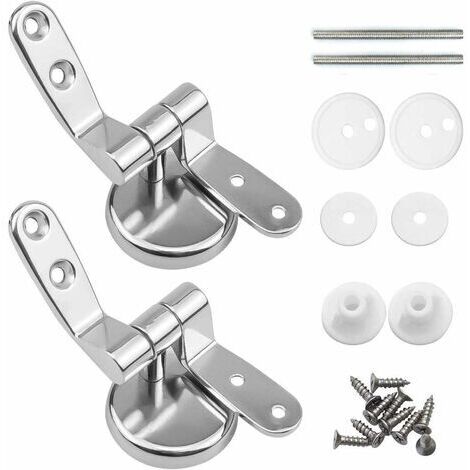 Ersandy Charniere Abattant, Lot de 2 charnières de rechange pour lunette WC avec fixations en alliage de zincdengyank (1/5)