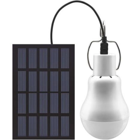 ALVOEZ—dyk Lampe solaire portable LED – Alimentation panneau solaire – Luminosité élevée – Crochet métallique pour camping et randonnée – Résistante aux intempériesdengyank (1/5)
