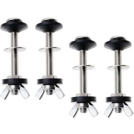Boulons et rondelles de réservoir de toilette, 4 paquets, boulons de toilette, accessoires d'outils de lavage en acier inoxydable pour toilettes fenduesdengyank (1/5)