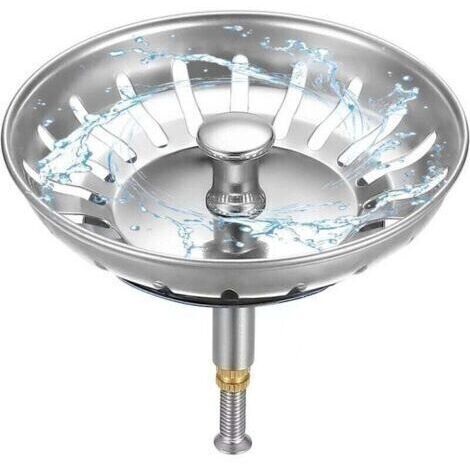 Alovez - Filtre à Évier de Cuisine Ø 79mm, XU, 1 Filtre Bouchon Evier Cuisine avec Hauteur Réglable, Bouchon Evier Cuisine en Acier Inoxydable 304, Bonde Evier - (1/4)