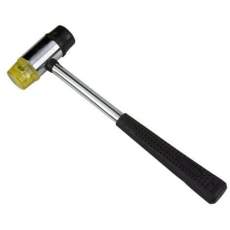 Alovez - Marteau en caoutchouc de 27 mm, manche en caoutchouc antidérapant, maillet souple double face pour cuir, bijoux et bricolage. (1/5)