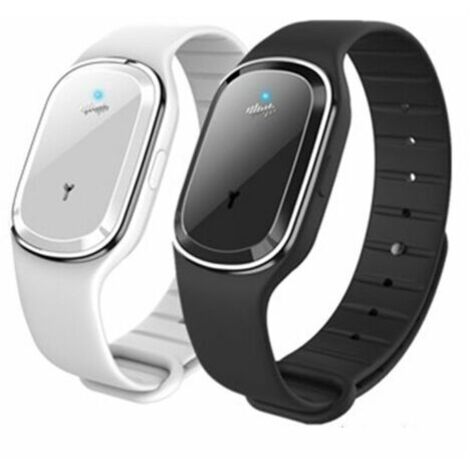 Alovez - Lot de 2 montres-bracelets anti-moustiques à ultrasons, bracelet anti-moustiques pour enfants adultes, rechargeables par USB