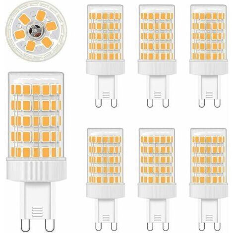 Alovez - G9 LED 10W, Ampoules LED G9 Blanc Chaud 2700K Equivalence Incandescence 80W Lumière 900LM G9 Ampoules AC 220V Lumineux 360º Large Angle de Faisceau 862835 SMD Non Dimmable Lot de 6 [Classe