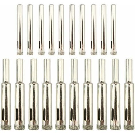 Alovez - 10 Pièces 6mm 8mm Diamant À Tuyau Tuile Marbre Verre Trou Foret Saw pour Céramique Porcelaine Céramique Carreau (6mm + 8mm) (1/5)