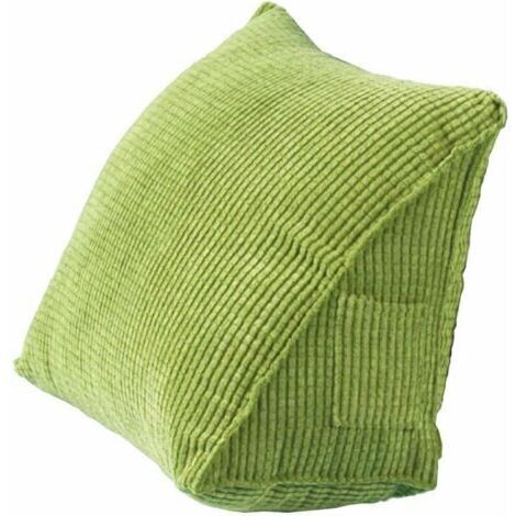 Alovez - Oreiller Triangle arrière, Oreiller cale de Support de lit, Coussin de Repos arrière canapé Chaise de Bureau Jeter Oreiller de canapé pour Adultes Enfants (Vert 203640cm) (1/5)