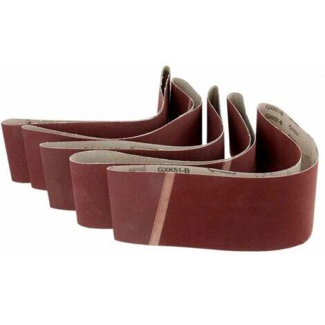 Alovez - Lot de 5 bandes abrasives 100 mm x 915 mm-Grain 100.