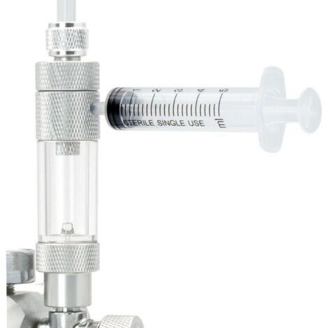 Compteur de bulles de CO2 facile à remplir avec clapet anti-retour et régulateur de CO2 pour aquariums plantés (raccord fileté) (1/4)