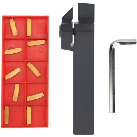 Barres d'alésage MGMN200-G de 10 x 2 mm pour outils de tournage, porte-outil MGEHR1212-2 avec plaquettes de rainurage en carbure pour MGEHR et MGIVR (1/4)