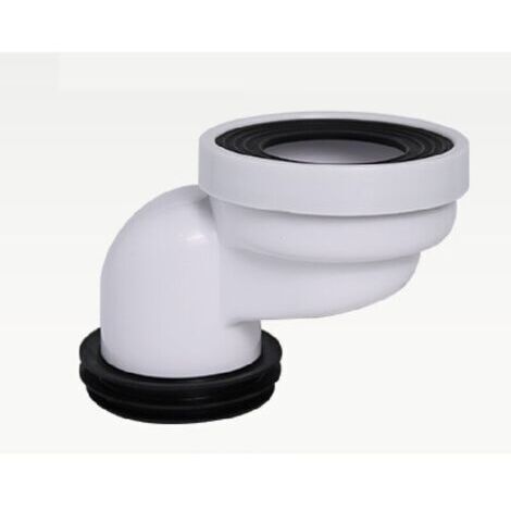 Buse de raccordement pour tuyau de toilette - Buse de vidange droite excentrique (10 cm) (1/2)