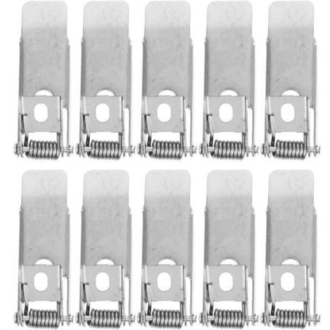 10 pinces à ressort pour spots encastrés, pinces de montage universelles pour plafonniers et panneaux lumineux, ressorts de montage à haute élasticité, installation facile.