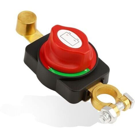 Interrupteur coupe-batterie 12 V, 24 V et 48 V, interrupteur à lame étanche réglable à 180°, disjoncteur de batterie en laiton haute conductivité pour voiture, bateau, camion, moto