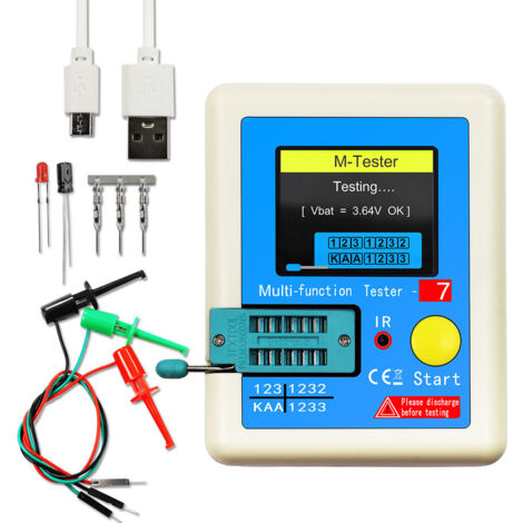 Testeur multifonction de transistors LCR-7 à écran couleur et affichage graphique deng ALOVEZ