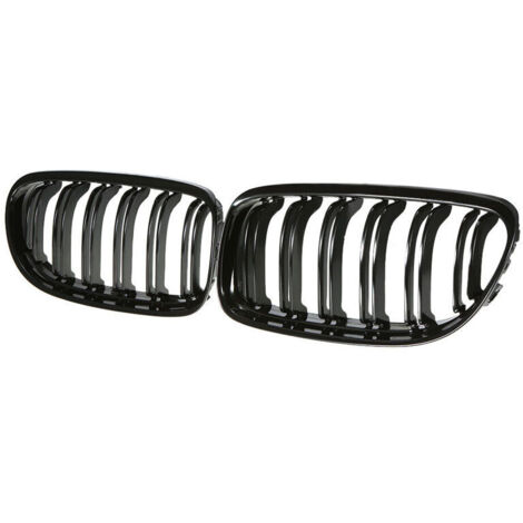 Grille de calandre à double barre noire brillante pour BMW Série 3 E90 (2009–2012), modèle de remplacement avec motif à double ligne deng ALOVEZ