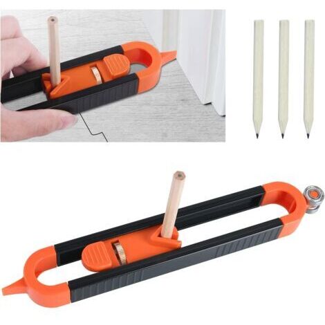 Jauge de Contour Avec Serrure, Outil de Profil Règle de Mesure Du Travail Du Bois Outils de Jauge de Duplicateur de Contour Irrégulier, Cadeau pour Charpentier (1/5)