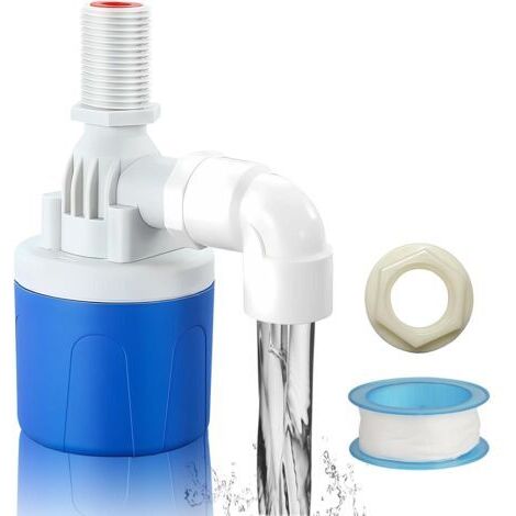 Automatic Water Tank Float Valve, Top Fitting Adjustable Water Level Control Valve for Fish Ponds, Pools, Waterers (Top Inlet 1/2") (1/5)