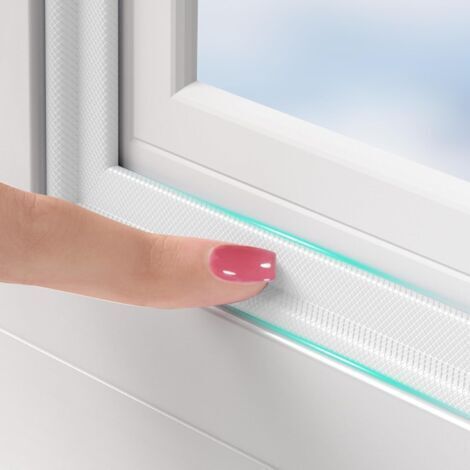 Joint Fênetre Isolation Anti Froid, Joint Porte Fênetre Autocollante Bande d'étanchéité pour Fênetres Isolant Phonique Contre le Vent - Blanc 6M (1/5)