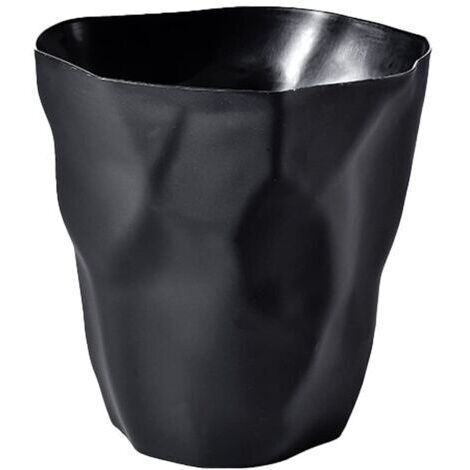 Poubelle de Bureau/Chambre en Plastique - Corbeille à Papier Irrégulière Écologique pour Le Bureau, la Chambre (Le Noir)