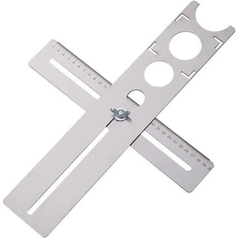 Localisateur De Trous De Carrelage, Mesure Précise De 400 Mm, Outil De Poinçonnage De Marbre Universel Portable en Acier Inoxydable pour Constructeur, Couvreurs, Carreleurs (1/5)