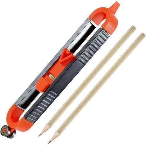 Contour Gauge Ruler with Lock, Contour Duplication Gauge to Accurately Copy Irregular Shape, Profile Tracing Ruler with Pencil for Woodworking (1/5)