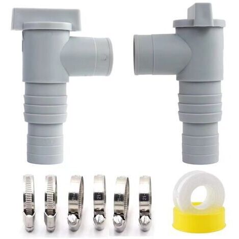 Robinet d'arrêt pour Piscine avec Raccord de Tuyau de 32mm, Vanne d'arrêt pour Piscines, pièces de piscine à valve à piston, raccords de piscine à piston de remplacement pour Intex Bestway (2 pieces) (1/5)