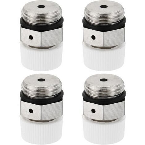 4 Pièces Valves de Purge Automatiques 3/8" avec TêTe en Plastique, Valves de Ventilation en Cuivre pour La LibéRation de L'Air Dans Les SystèMes de Chauffage et de Chauffage (1/5)