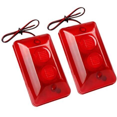 Alarme De Sécurité 15 W 120 Avec Lumière Clignotante Fixée Mur Pour La Sécurité De La Maison Et Du Bureau Installation Facile Sirène D'alarme Étanche ABS. (1/5)