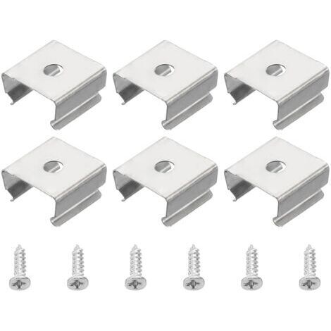 Corde Luminaire Montage Agrafes, Mur Canal Montage Support Accessoires pour 13mm à 15mm LED Néon Bande, Inox Acier, Paquet de 50 (1/5)